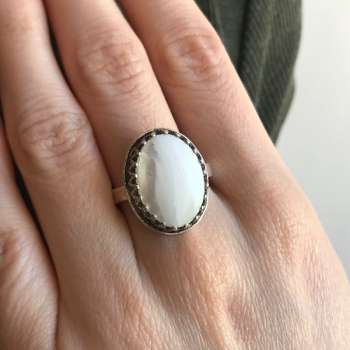 Серебряное кольцо с перламутром 01R2791PL