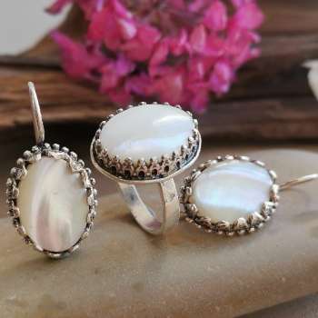 Серебряное кольцо с перламутром 01R2791PL