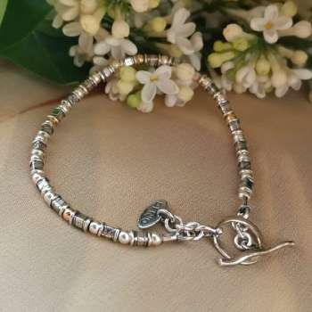 Серебряный браслет с голдфилд Y01B896