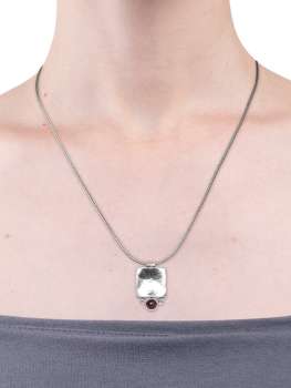 Серебряное колье с гранатом 01N065GR