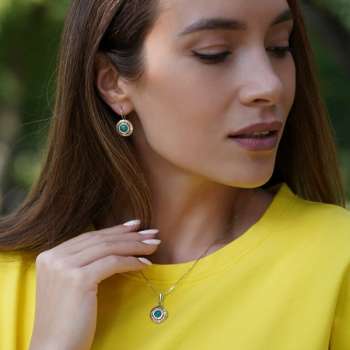 Серебряное колье с бирюзой MVN1408TQ