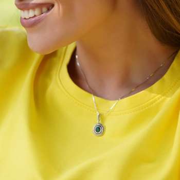 Серебряное колье с бирюзой MVN1408TQ