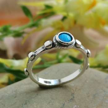 Серебряное кольцо с опалом иск. 01R598/1OP