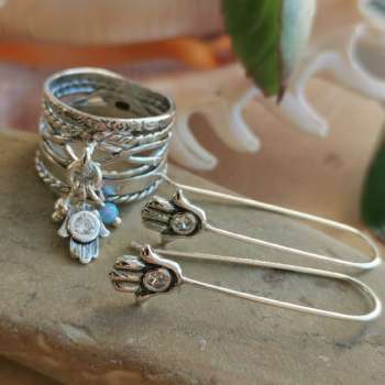 Серебряное кольцо с опалом иск. и куб.цирконом 01R2506OP