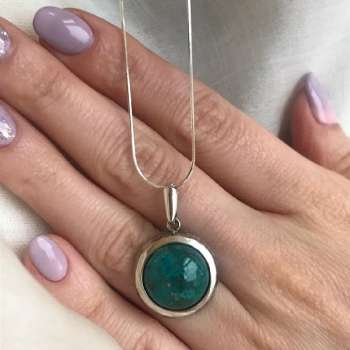 Серебряное колье с бирюзой MVN1375TQ