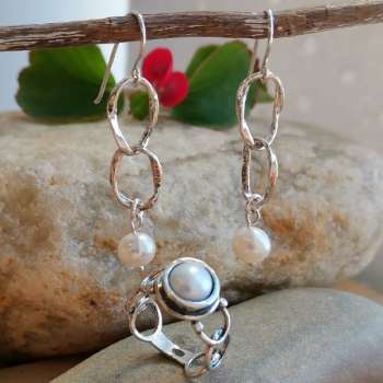 Серебряное кольцо с жемчугом 01R2493PL