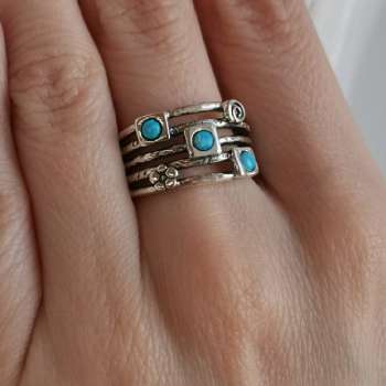 Серебряное кольцо с опалом иск. 01R510OP