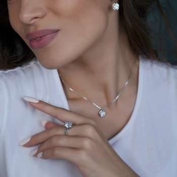 Серебряные серьги с куб.цирконом 01E851CZ
