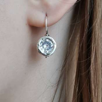 Серебряные серьги с куб.цирконом 01E1452CZ