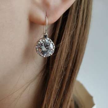 Серебряные серьги с куб.цирконом 01E3306CZ