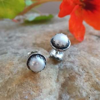 Серебряные серьги с жемчугом 01E2854PL