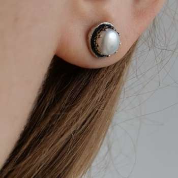 Серебряные серьги с жемчугом 01E2854PL