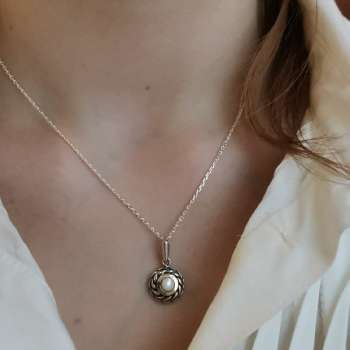 Серебряное колье с перламутром и золотом MVN1652/1GPL