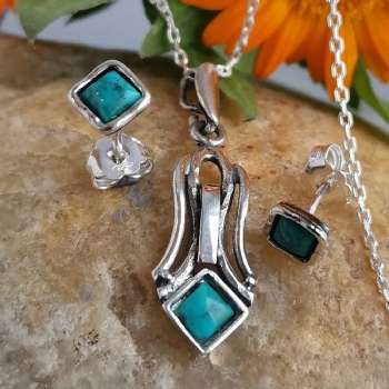 Серебряное колье с бирюзой MVN1620/1TQ