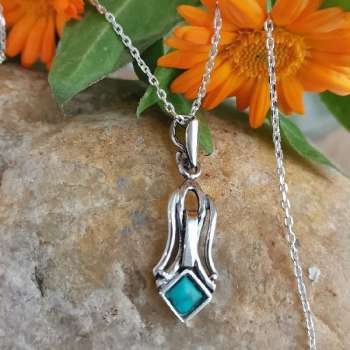 Серебряное колье с бирюзой MVN1620/1TQ