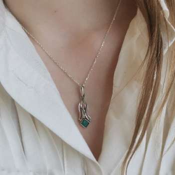 Серебряное колье с бирюзой MVN1620/1TQ