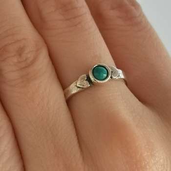 Серебряное кольцо с бирюзой 01R585TQ