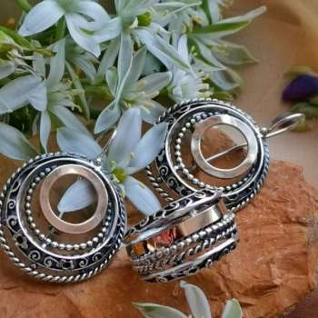 Серебряное кольцо с золотом MVR1118G