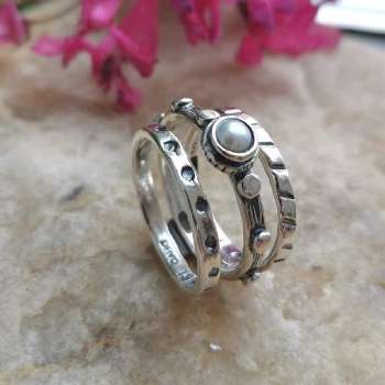 Серебряное кольцо с жемчугом 01R598/1PL