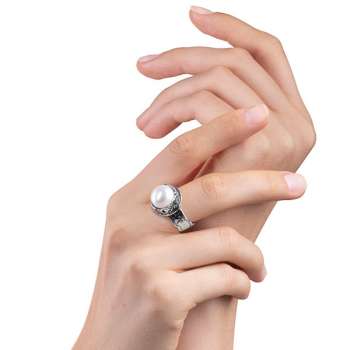Серебряное кольцо с жемчугом 01R2822PL