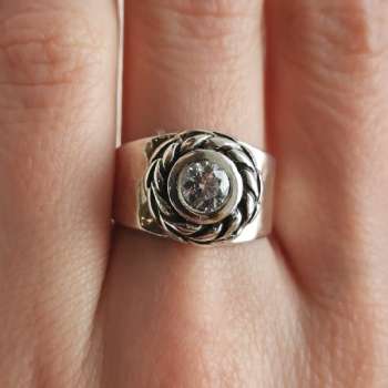 Серебряное кольцо с куб.цирконом MVR1652CZ