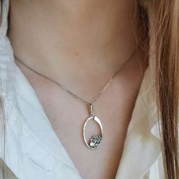 Серебряное колье с куб.цирконом MVN1641CZ/1