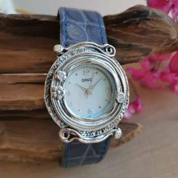 Серебряные часы с куб.цирконом 01W695BLCZ