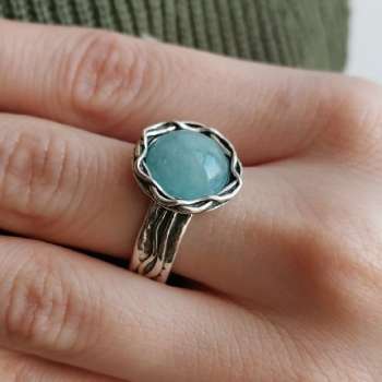 Серебряное кольцо с жадеитом 01R2771JD