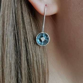 Серебряные серьги с куб.цирконом MVE1691CZ/1