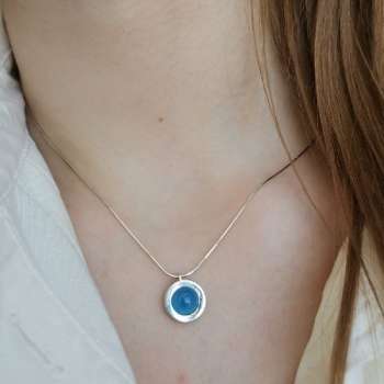 Серебряное колье с халцедоном MVN1732HL