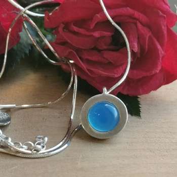 Серебряное колье с халцедоном MVN1732HL