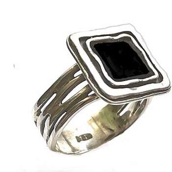 Серебряное кольцо с ониксом 01R755ON/1