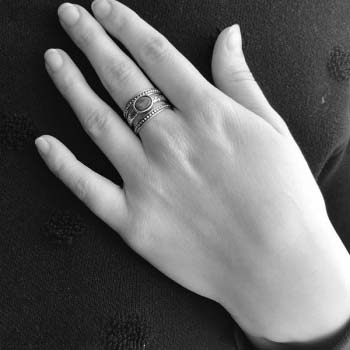 Серебряное кольцо с опалом иск. 01R1941OP