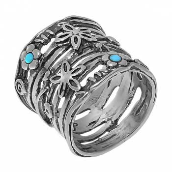 Серебряное кольцо с опалом иск. 01R395OP