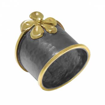 Серебряное кольцо с золотом 750 MDR18246