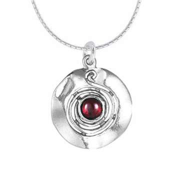 Серебряное колье с гранатом 01N2052GR