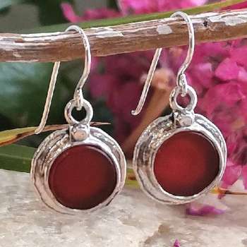 Серебряные серьги с сердоликом 01E1325SR