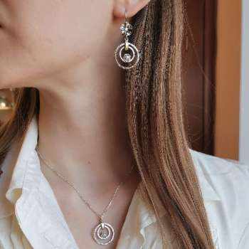Серебряное колье с жемчугом и золотом MVN1246GPL
