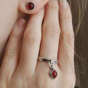 Серебряное кольцо с сердоликом 01R2144SR