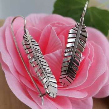 Серебряные серьги с куб.цирконом MVE1616CZ