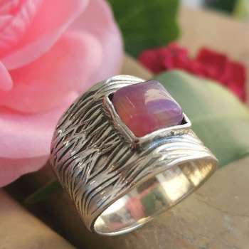 Серебряное кольцо с агатом 01R2557AG