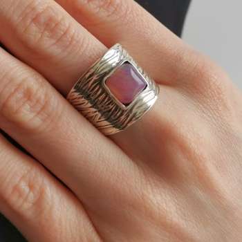 Серебряное кольцо с агатом 01R2557AG