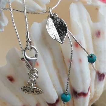 Серебряное колье с бирюзой 01N2066TQ