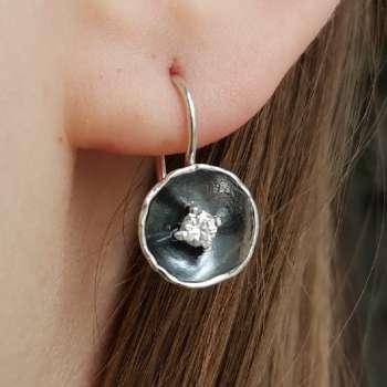 Серебряные серьги с куб.цирконом MVE1691CZ/2