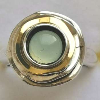 Серебряное кольцо с халцедоном и золотом MVR1103GHL