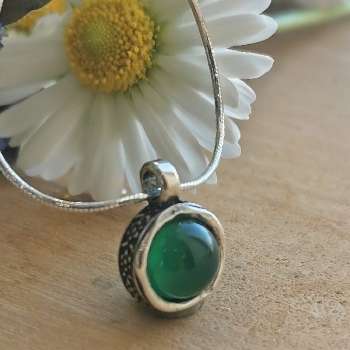 Серебряное колье с халцедоном DN001HL