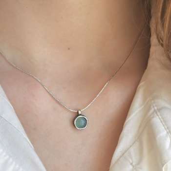 Серебряное колье с халцедоном DN001HL/2