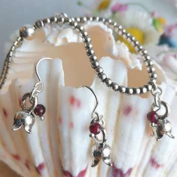 Серебряный браслет с гранатом 01B1481GR