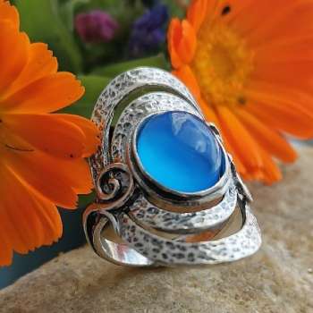 Серебряное кольцо с халцедоном 01R961HL/2