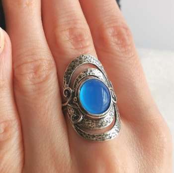 Серебряное кольцо с халцедоном 01R961HL/2